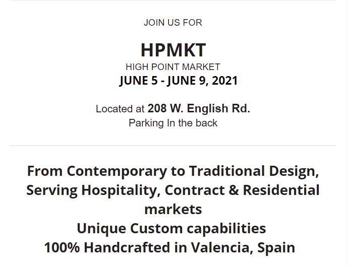 HIGH POINT MARKET JUNE 5 - JUNE 9, 2021