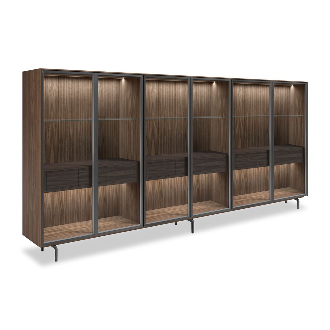 VITRINA 6 PUERTAS CRISTAL