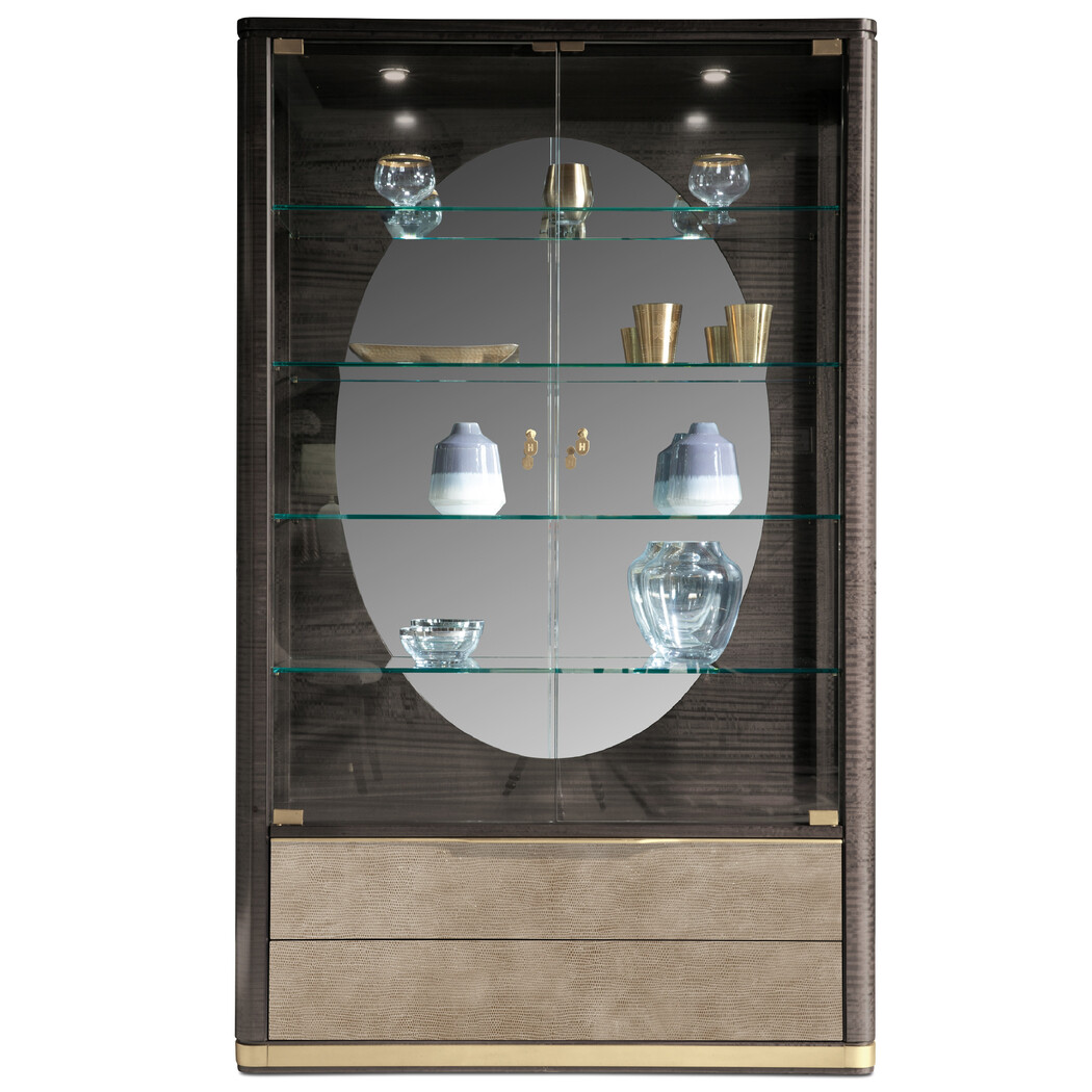 DISPLAY CABINET (Leather front)