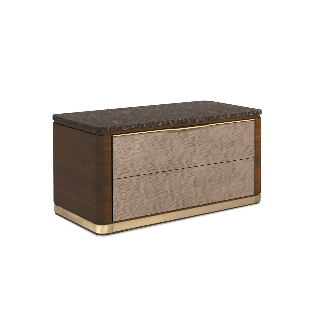 MESITA DE NOCHE (Mármol & Frente piel)