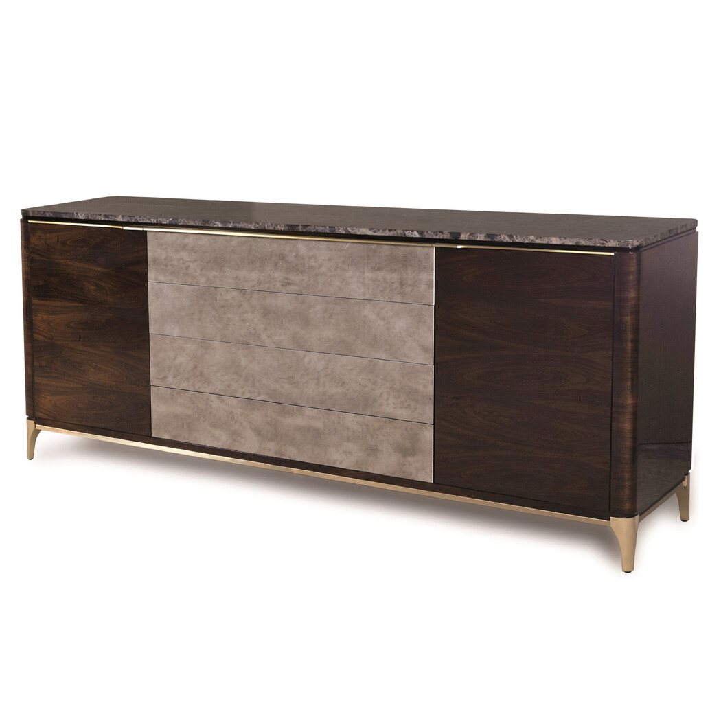 CREDENZA (Marble top & Leather front)