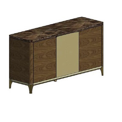 CREDENZA (Marble top & Leather front)