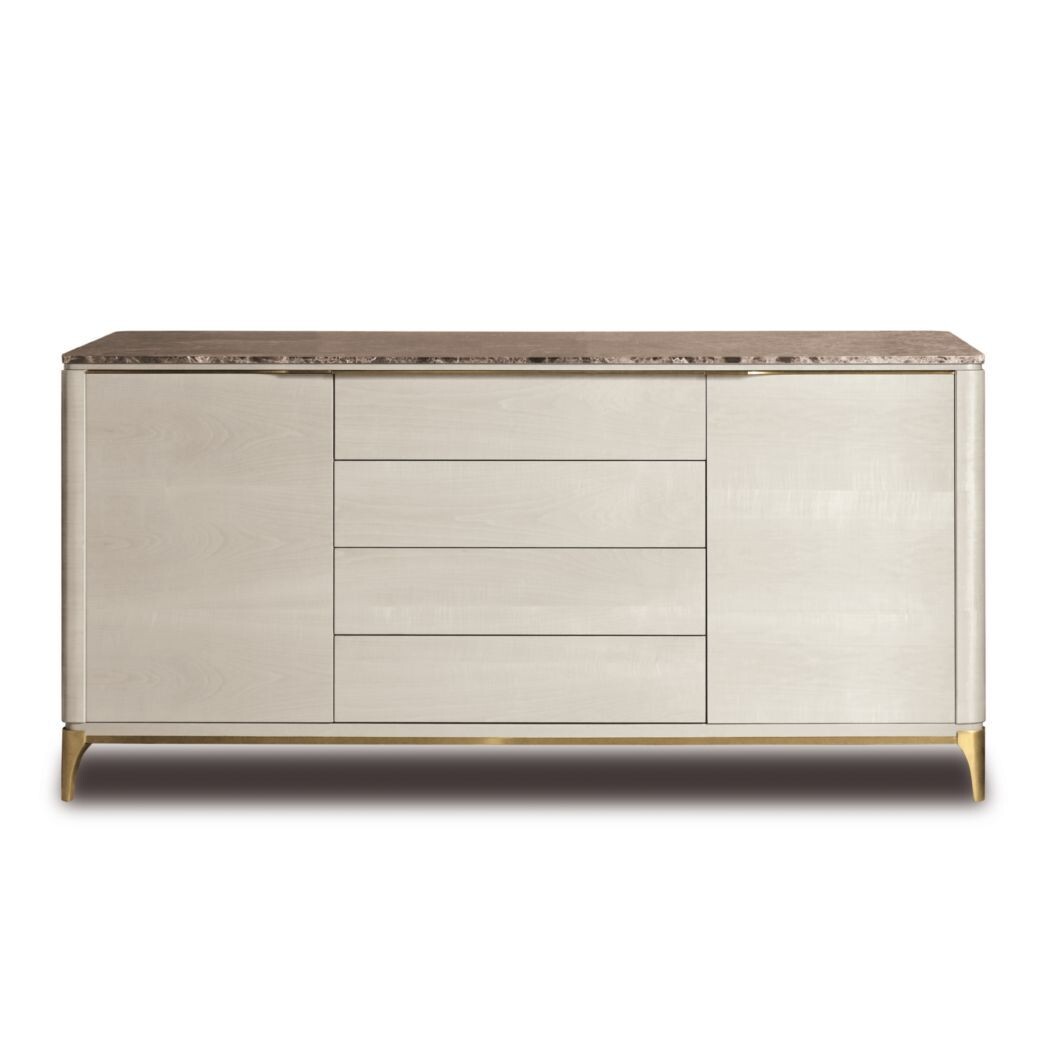 CREDENZA (Marble top & Wooden fronts)