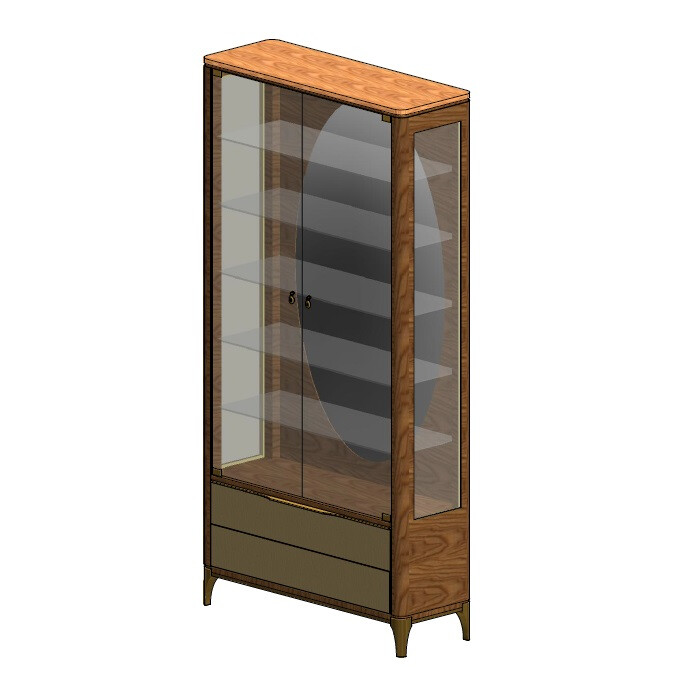 DISPLAY CABINET (Leather front)