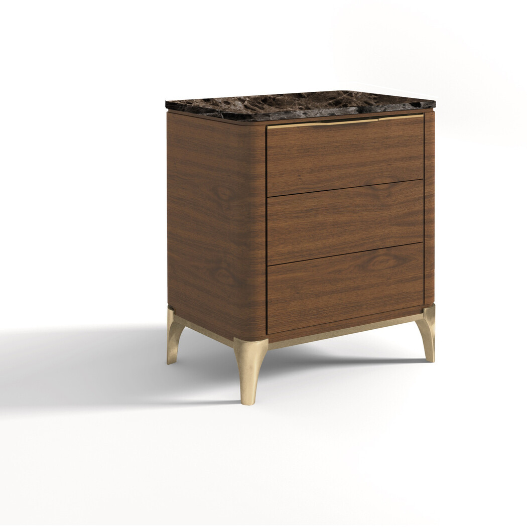 MESITA DE NOCHE (Mármol & Frente madera)