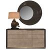 DOUBLE DRESSER (Wooden top & Leather front)_image